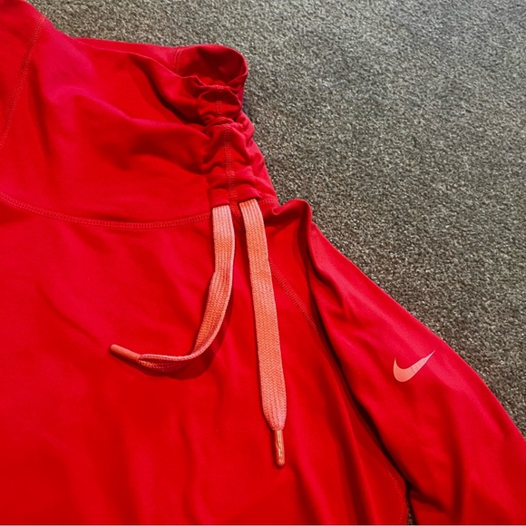 Nike - Athletic Long Sleeve Top - Size L - Bright Pink - Cinch Detail on Neck - Picture 6 of 8